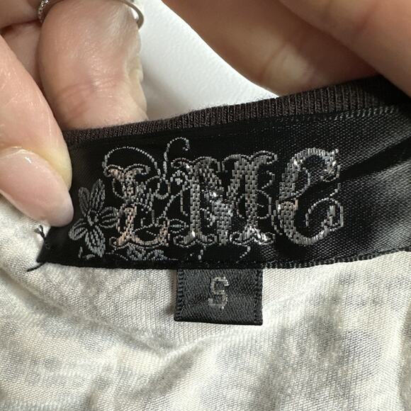 LMC Y2K Halter Mini Dress Brown White Print Tie Back Fairycore S Retro Indie - Picture 7 of 10